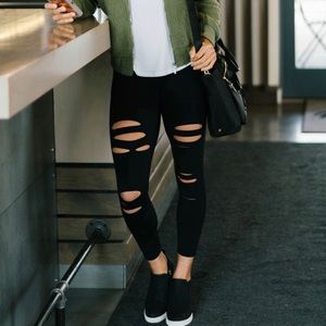 Zyia Black Slash hi rise size 4 new